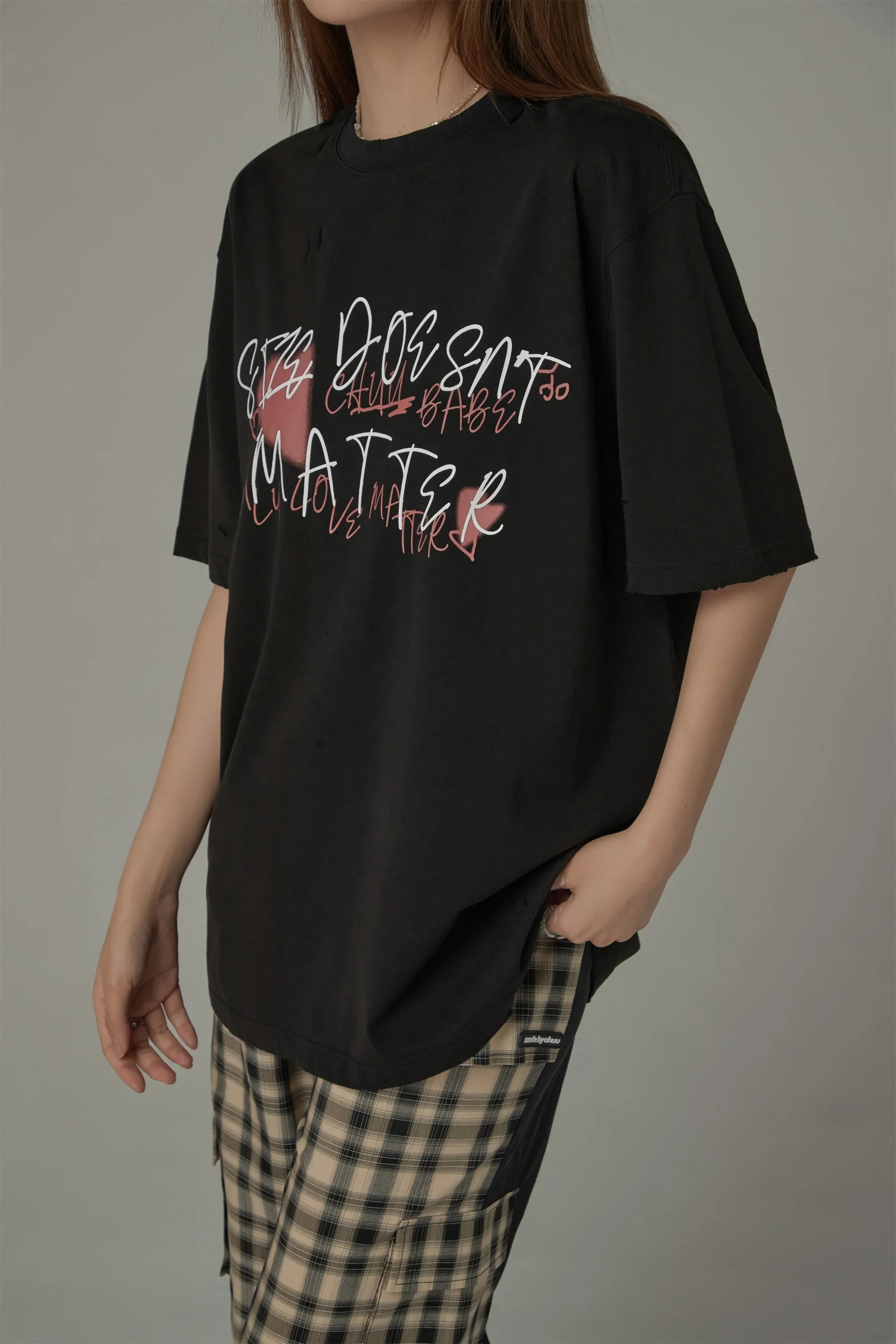 Size Doesnt Matter Cotton Loose-Fitting T-Shirt