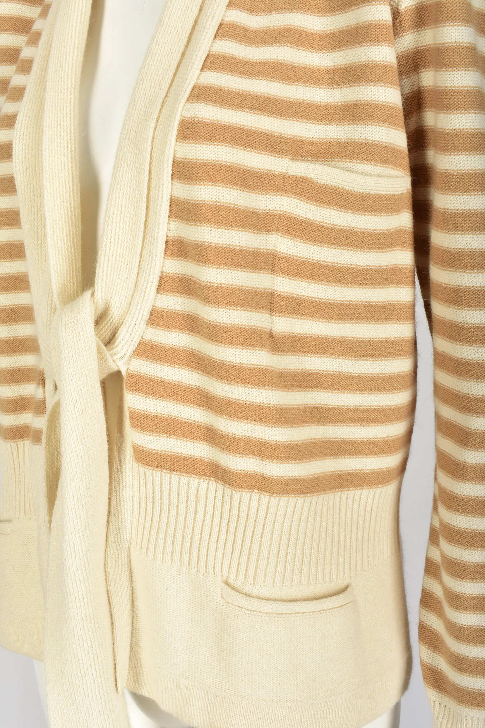 SONIA RYKIEL 70s NOS striped wool cardigan M