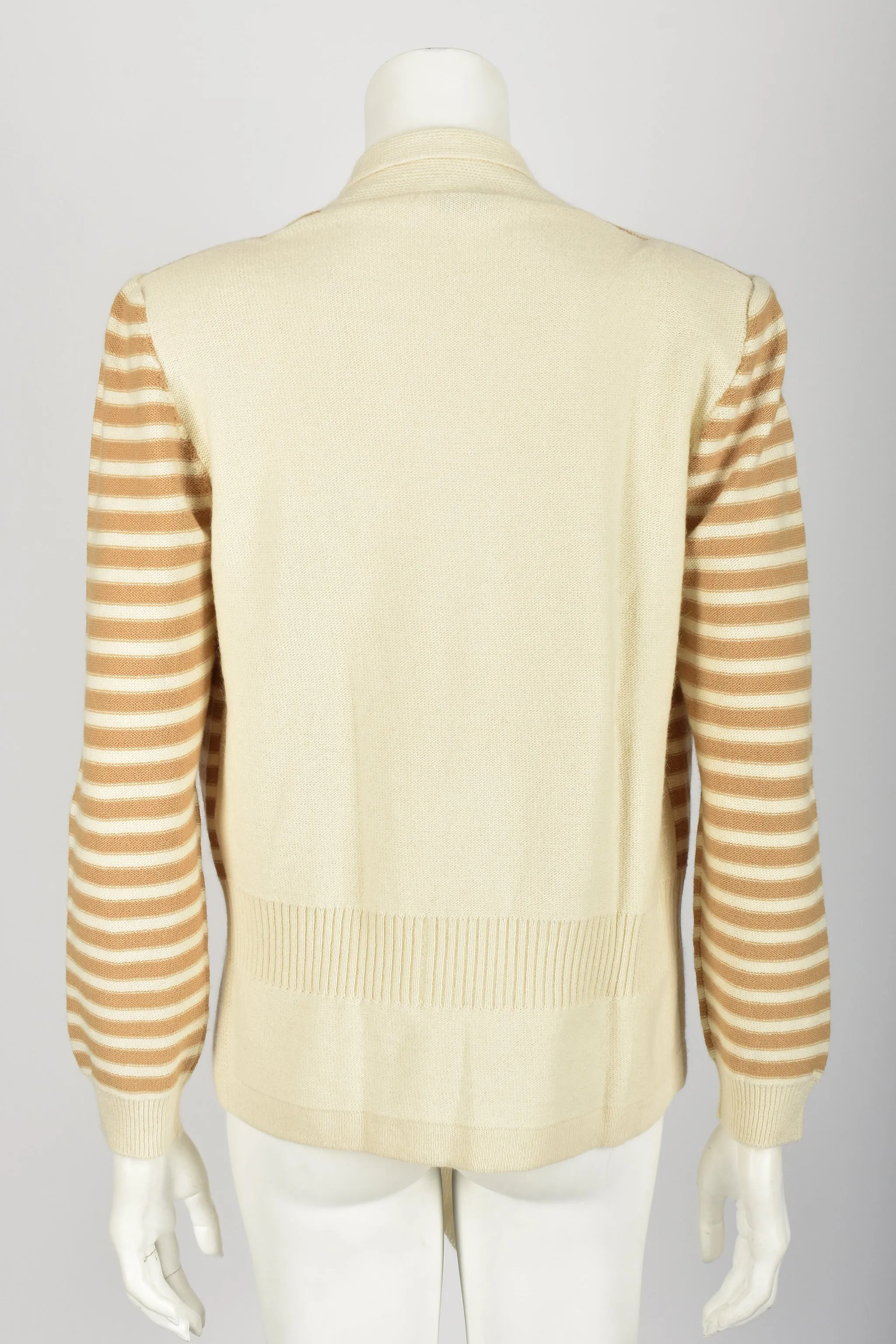 SONIA RYKIEL 70s NOS striped wool cardigan M