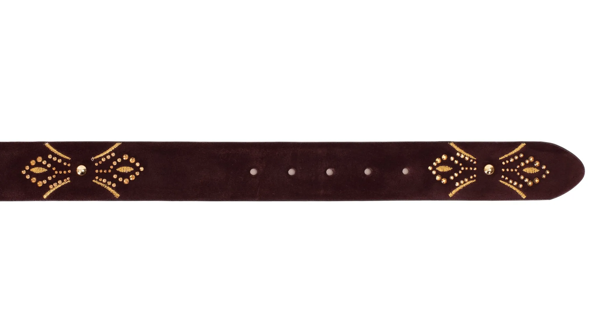 The Lazio Burgundy  Suede Leather Belt