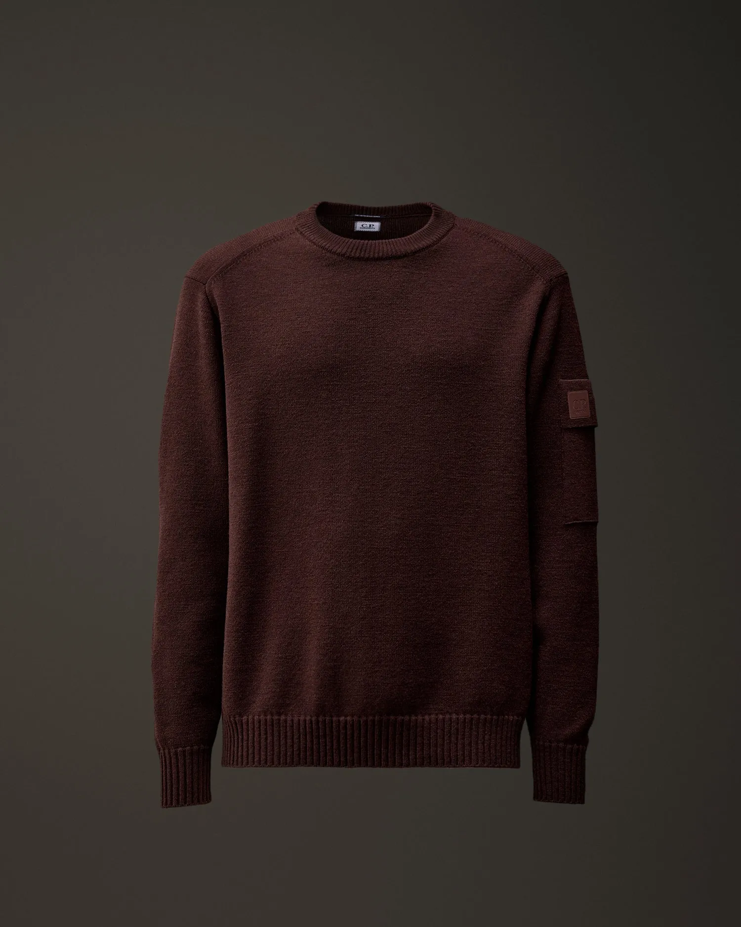 The Metropolis Series Extrafine Merino Wool Crew Neck Knit -Rum Raisin