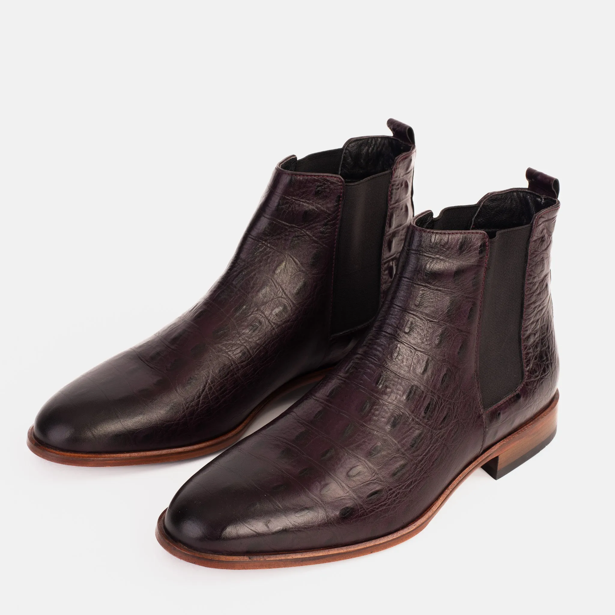 The Sirocco Burgundy Leather Chelsea Dress Men Boot