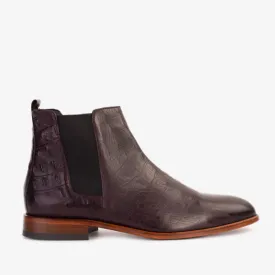 The Sirocco Burgundy Leather Chelsea Dress Men Boot