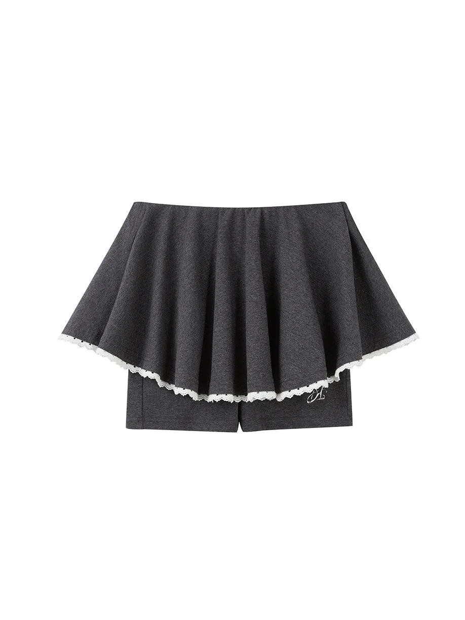 Two-Piece A-Line Skirt Pants