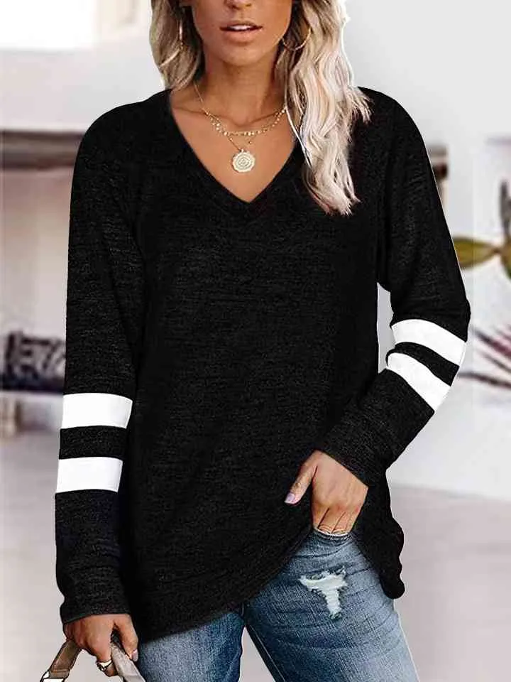 V-Neck Raglan Sleeve T-Shirt