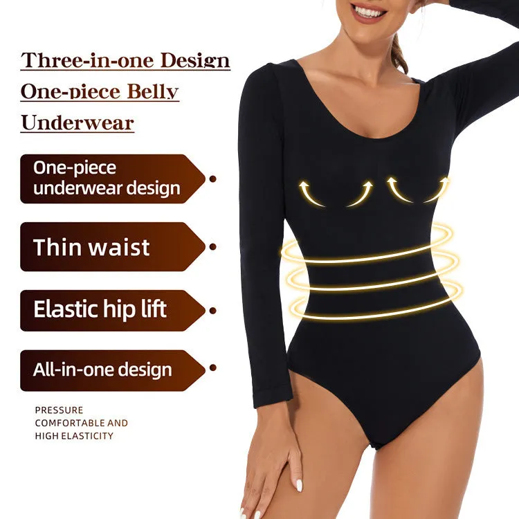 Women's One-piece Long-sleeved Corset Seamless Yoga Clothes