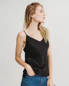 Worry-Free Silk Cami - Midnight Black